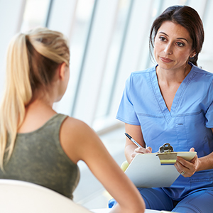 Accurate medical pregnancy screening consultation